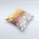 The Unfocused Silver and Gold Glowing Orbs of Light ink-Fuzed Decorative Throw Pillow