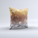 The Unfocused Silver and Gold Glowing Orbs of Light ink-Fuzed Decorative Throw Pillow