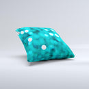 Unfocused Subtle Blue Sparkle Ink-Fuzed Decorative Throw Pillow