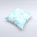 Vector Abstract Shaped Blue Overlay  Ink-Fuzed Decorative Throw Pillow