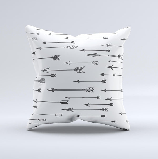 The Vector Black Arrows ink-Fuzed Decorative Throw Pillow