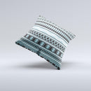 Vector Blue & Black Aztec Pattern V2 Ink-Fuzed Decorative Throw Pillow