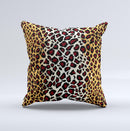 Vector Brown Leopard Print  Ink-Fuzed Decorative Throw Pillow