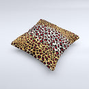 Vector Brown Leopard Print  Ink-Fuzed Decorative Throw Pillow