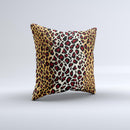 Vector Brown Leopard Print  Ink-Fuzed Decorative Throw Pillow