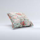 Vector Cat Faced Collage  Ink-Fuzed Decorative Throw Pillow