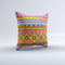 Vector Gold & Purple Aztec Pattern V32 Ink-Fuzed Decorative Throw Pillow