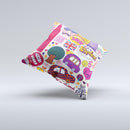Vector London England Sketchbook Ink-Fuzed Decorative Throw Pillow