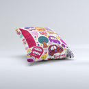 Vector London England Sketchbook Ink-Fuzed Decorative Throw Pillow