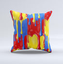 Vector Paint Drips  Ink-Fuzed Decorative Throw Pillow