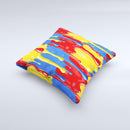 Vector Paint Drips  Ink-Fuzed Decorative Throw Pillow