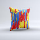 Vector Paint Drips  Ink-Fuzed Decorative Throw Pillow