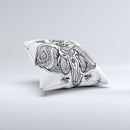 The Vector Sacred Elephant ink-Fuzed Decorative Throw Pillow