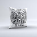 The Vector Sacred Elephant ink-Fuzed Decorative Throw Pillow