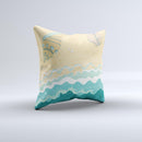 Vector SeaShore  Ink-Fuzed Decorative Throw Pillow