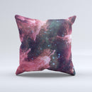The Vibrant Deep Space ink-Fuzed Decorative Throw Pillow