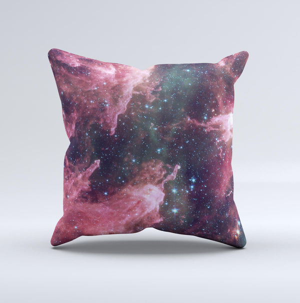 The Vibrant Deep Space ink-Fuzed Decorative Throw Pillow