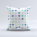 Vibrant Fun Colored Pattern Hoops Inverted Polka Dot  Ink-Fuzed Decorative Throw Pillow