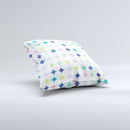 Vibrant Fun Colored Pattern Hoops Inverted Polka Dot  Ink-Fuzed Decorative Throw Pillow