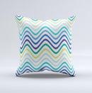 Vibrant Fun Colored Pattern Swirls  Ink-Fuzed Decorative Throw Pillow