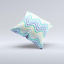 Vibrant Fun Colored Pattern Swirls  Ink-Fuzed Decorative Throw Pillow