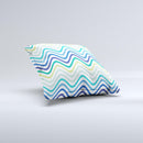 Vibrant Fun Colored Pattern Swirls  Ink-Fuzed Decorative Throw Pillow