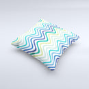 Vibrant Fun Colored Pattern Swirls  Ink-Fuzed Decorative Throw Pillow
