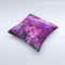 The Vibrant Purple Deep Space ink-Fuzed Decorative Throw Pillow