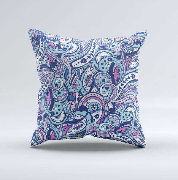 The Vibrant Purple Toned Sproutaneous ink-Fuzed Decorative Throw Pillow