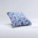 The Vibrant Purple Toned Sproutaneous ink-Fuzed Decorative Throw Pillow