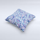The Vibrant Purple Toned Sproutaneous ink-Fuzed Decorative Throw Pillow