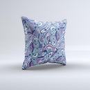 The Vibrant Purple Toned Sproutaneous ink-Fuzed Decorative Throw Pillow