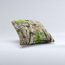 Vibrant Real Woods Camouflage  Ink-Fuzed Decorative Throw Pillow