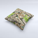 Vibrant Real Woods Camouflage  Ink-Fuzed Decorative Throw Pillow