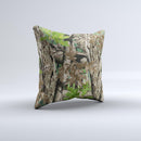 Vibrant Real Woods Camouflage  Ink-Fuzed Decorative Throw Pillow