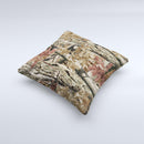 Vibrant Real Woods Camouflage V2  Ink-Fuzed Decorative Throw Pillow