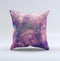 The Vibrant Sparkly Pink Nebula ink-Fuzed Decorative Throw Pillow