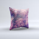 The Vibrant Sparkly Pink Nebula ink-Fuzed Decorative Throw Pillow