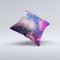 The Vibrant Sparkly Pink Space ink-Fuzed Decorative Throw Pillow
