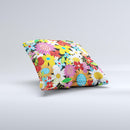 Vibrant vector Flower Petals Ink-Fuzed Decorative Throw Pillow