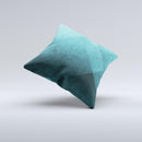 Vinatge Blue Overlapping Cubes Ink-Fuzed Decorative Throw Pillow