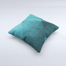 Vinatge Blue Overlapping Cubes Ink-Fuzed Decorative Throw Pillow