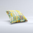 Vinatge Blue & Yellow Flip-Flops Ink-Fuzed Decorative Throw Pillow