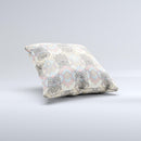 Vintage Abstract Owl Tan Pattern Ink-Fuzed Decorative Throw Pillow