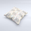 Vintage Abstract Owl Tan Pattern Ink-Fuzed Decorative Throw Pillow