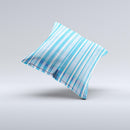 Vintage Blue Striped Pattern V4 Ink-Fuzed Decorative Throw Pillow