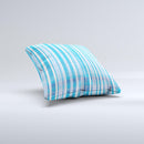 Vintage Blue Striped Pattern V4 Ink-Fuzed Decorative Throw Pillow