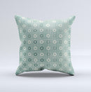 Vintage Blue & Tan Circles Ink-Fuzed Decorative Throw Pillow