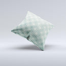 Vintage Blue & Tan Circles Ink-Fuzed Decorative Throw Pillow