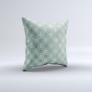 Vintage Blue & Tan Circles Ink-Fuzed Decorative Throw Pillow